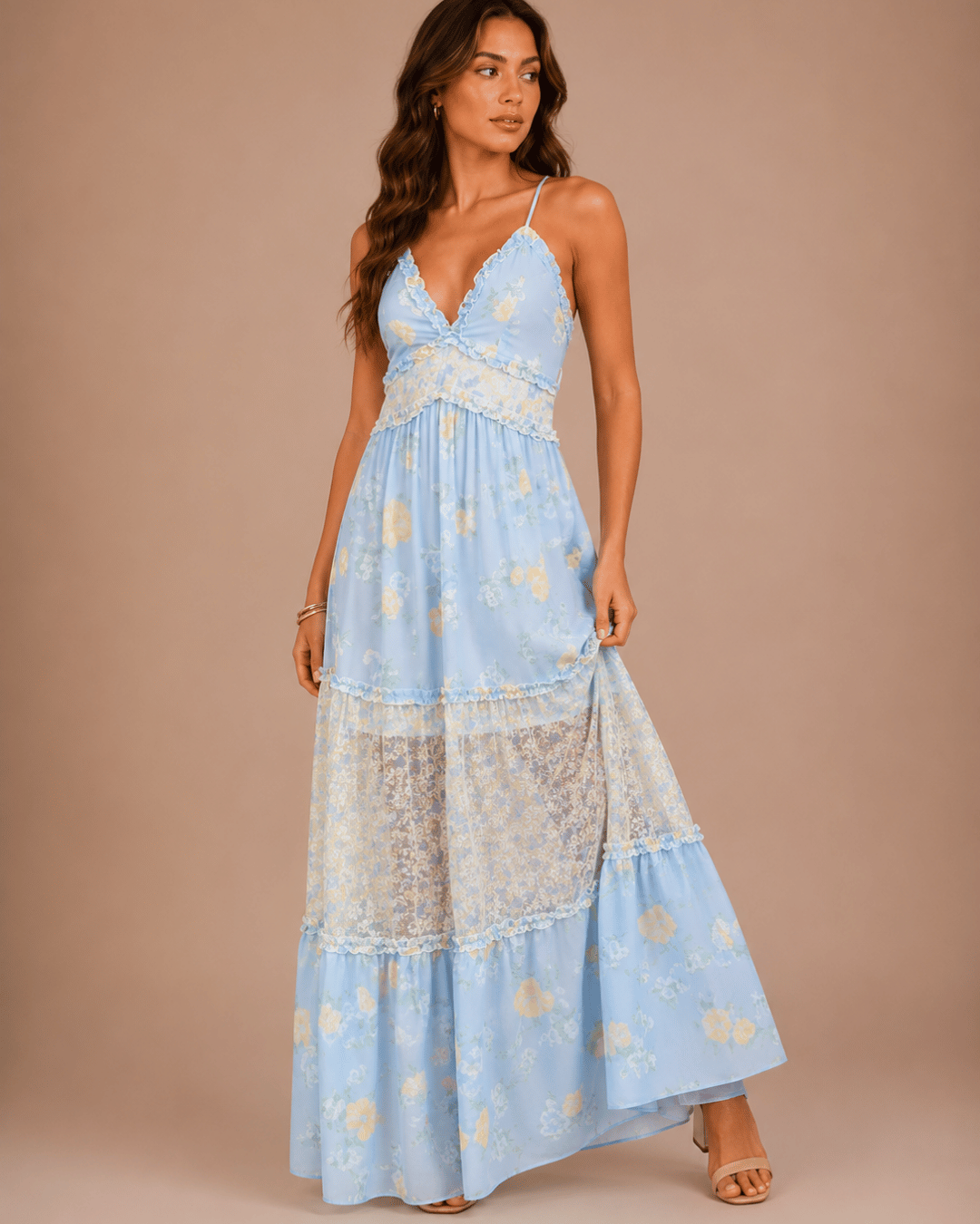 Vestido Longo Floral Aurora