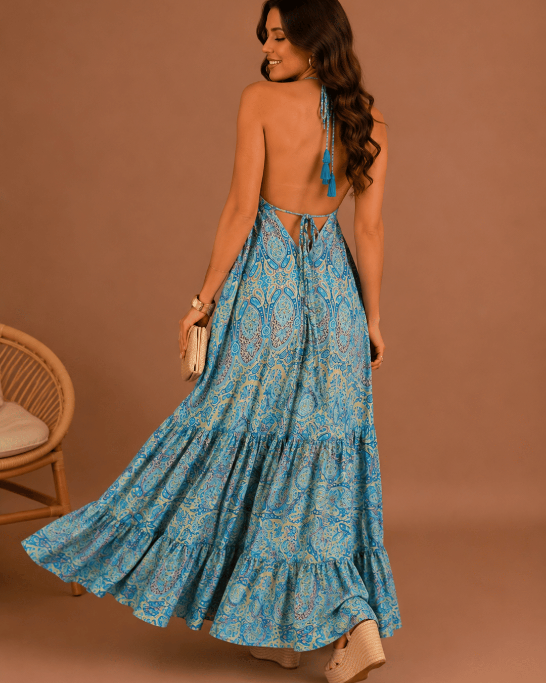 Vestido Longo Amalfi Paisley