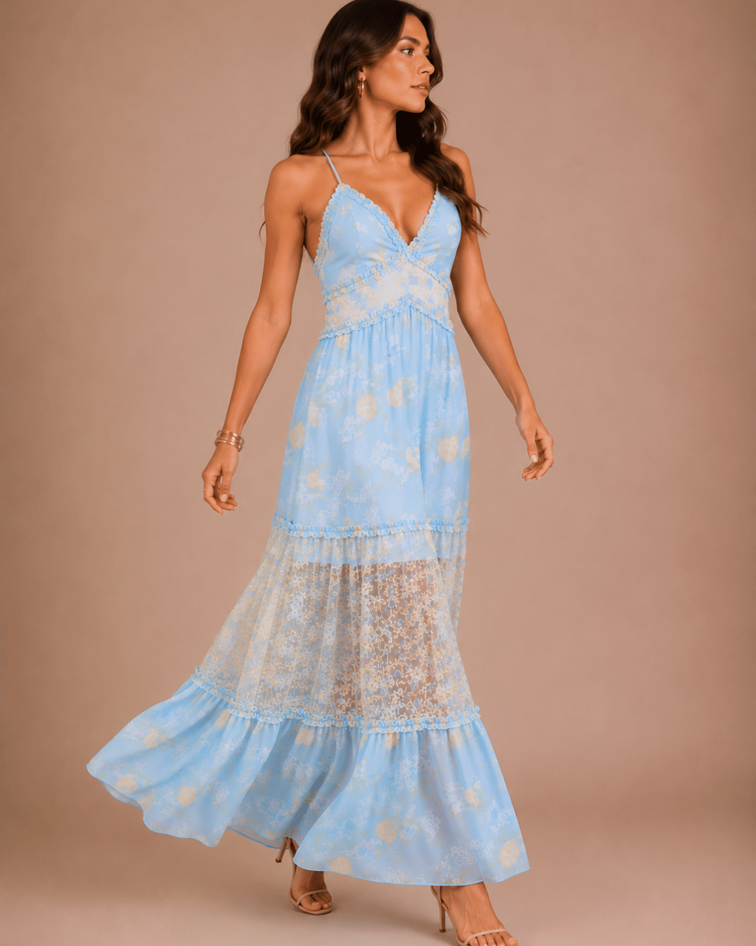 Vestido Longo Floral Aurora