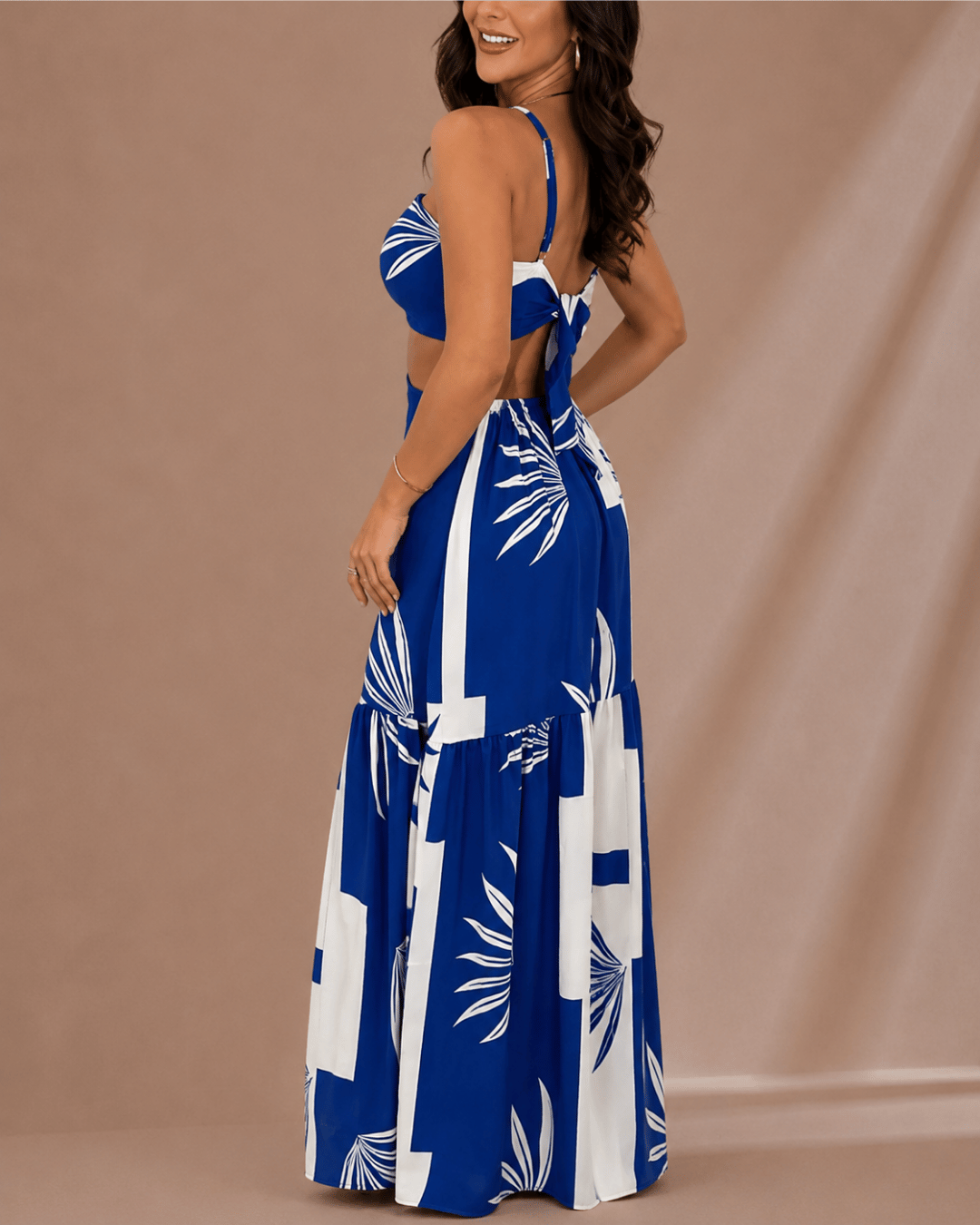 Vestido Longo Serena Tropical com Fenda