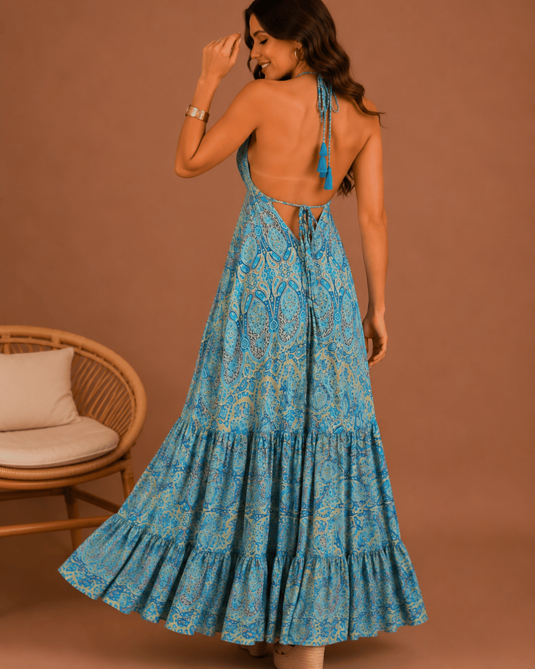 Vestido Longo Amalfi Paisley