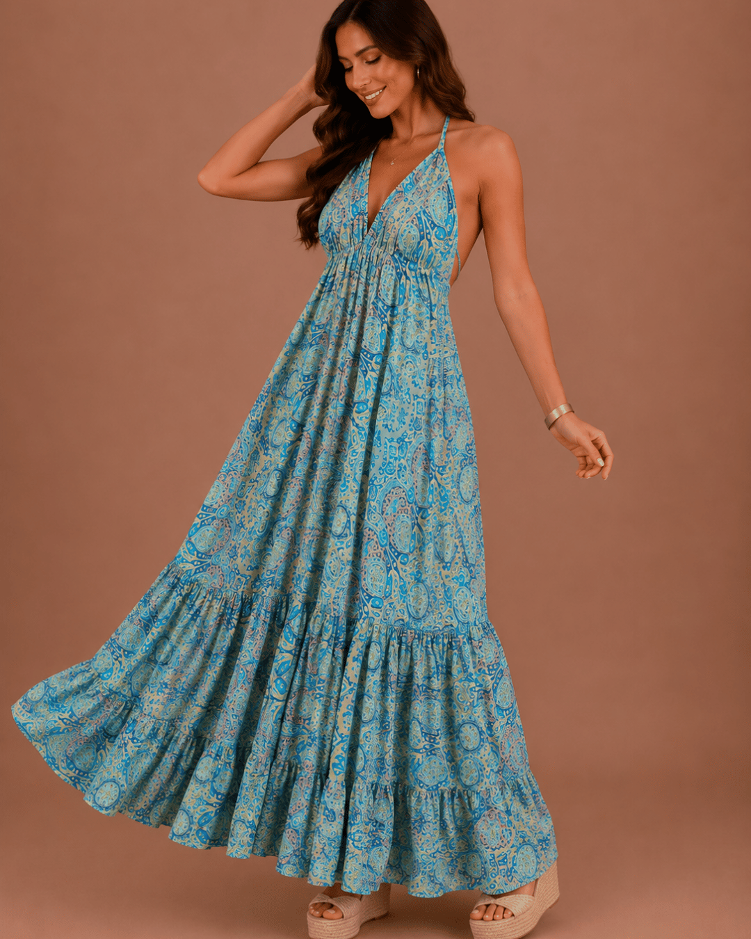Vestido Longo Amalfi Paisley